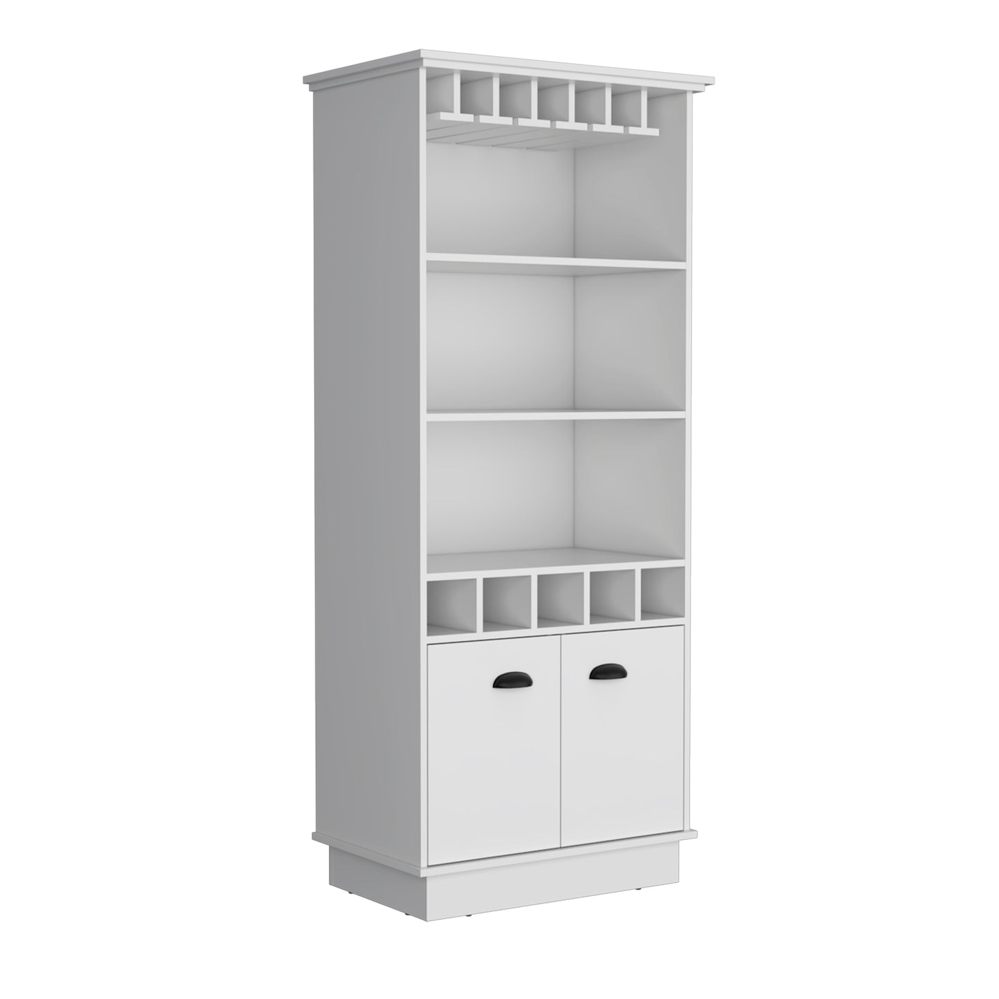 Dundee 70-Inch Wine Cabinet - White Particle Board Storage