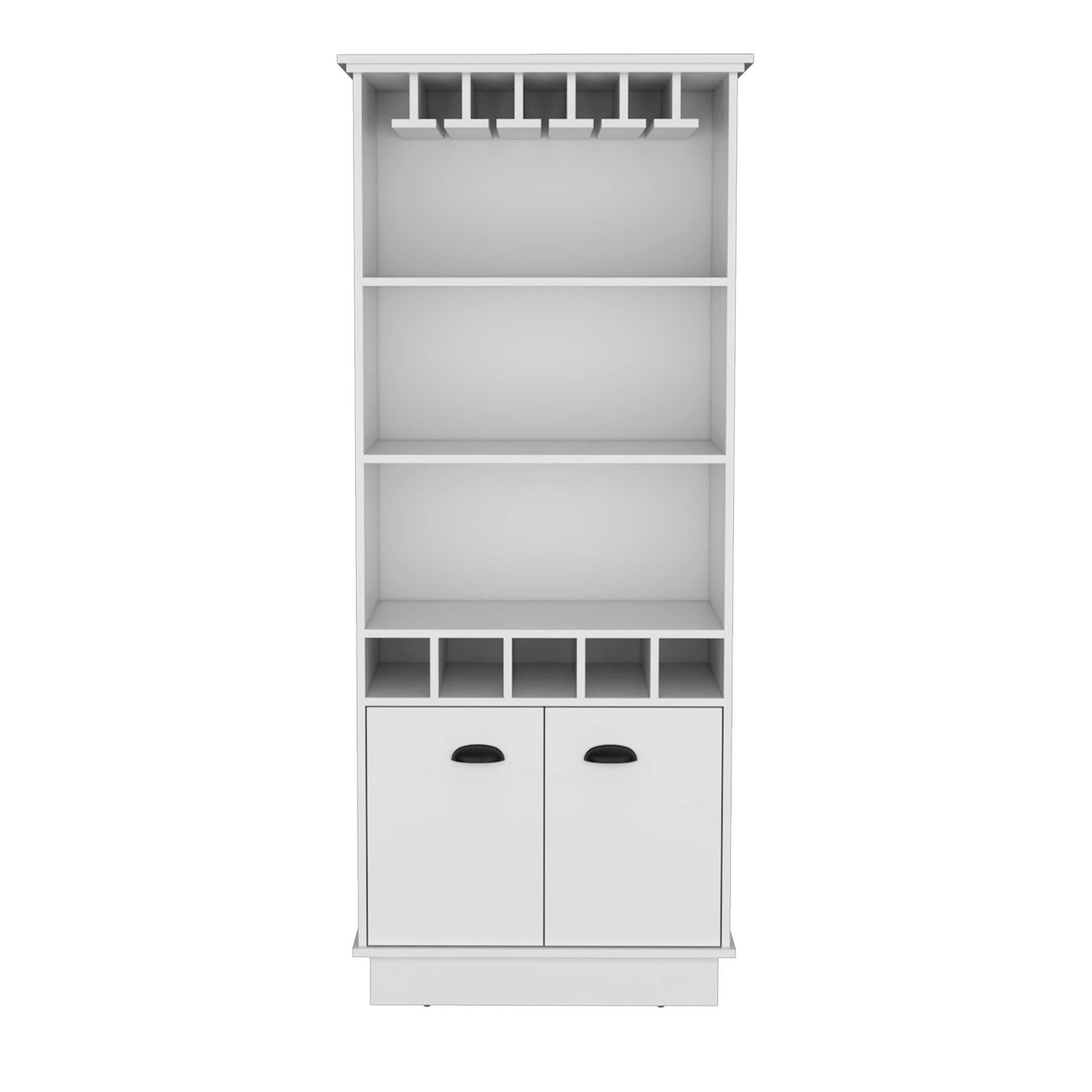 Dundee 70-Inch Wine Cabinet - White Particle Board Storage