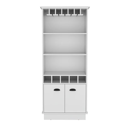 Dundee 70-Inch Wine Cabinet - White Particle Board Storage