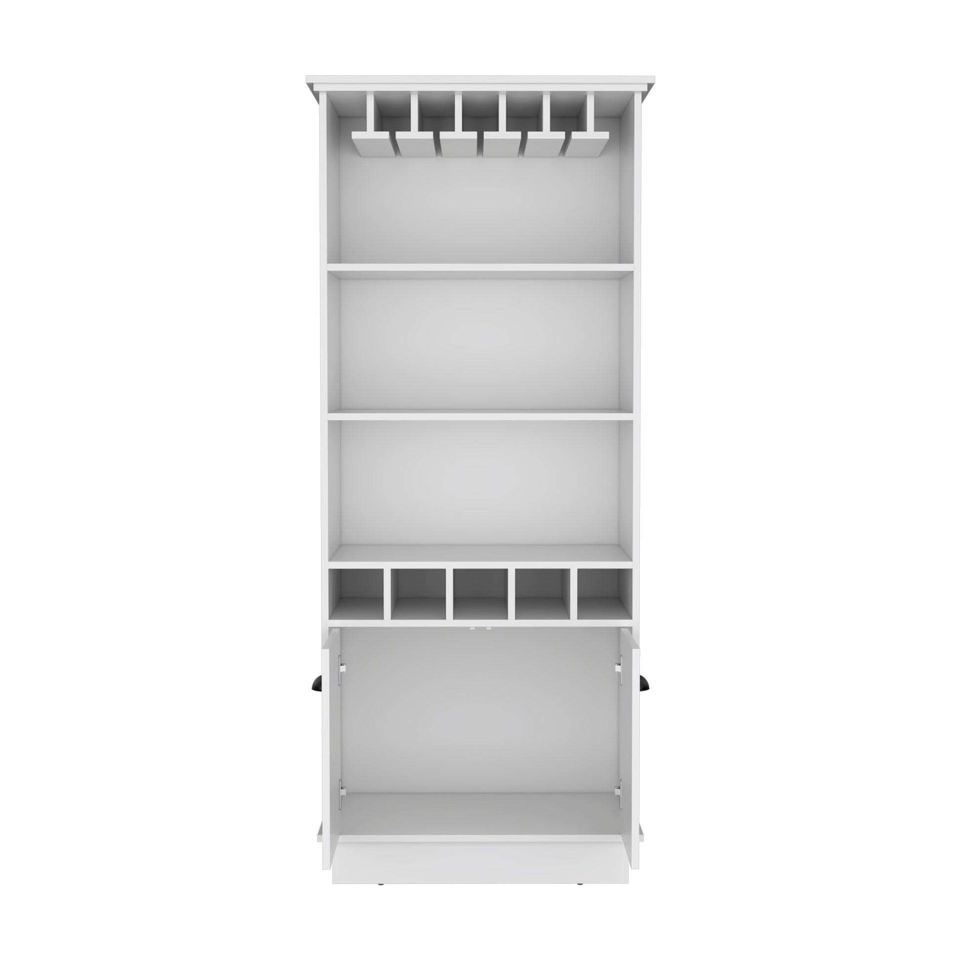 Dundee 70-Inch Wine Cabinet - White Particle Board Storage