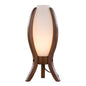 Desk Lamp with Walnut Wood and Frosted Glass