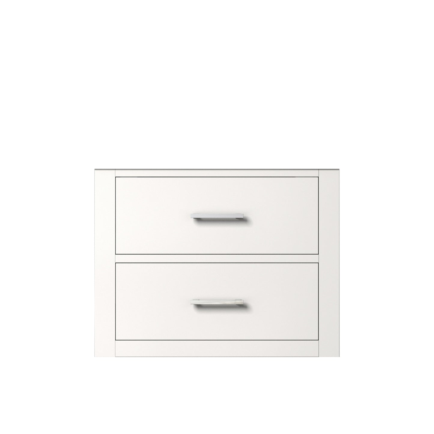 White Single Bath Vanity - 24 Inch Wall Hung for Bathroom