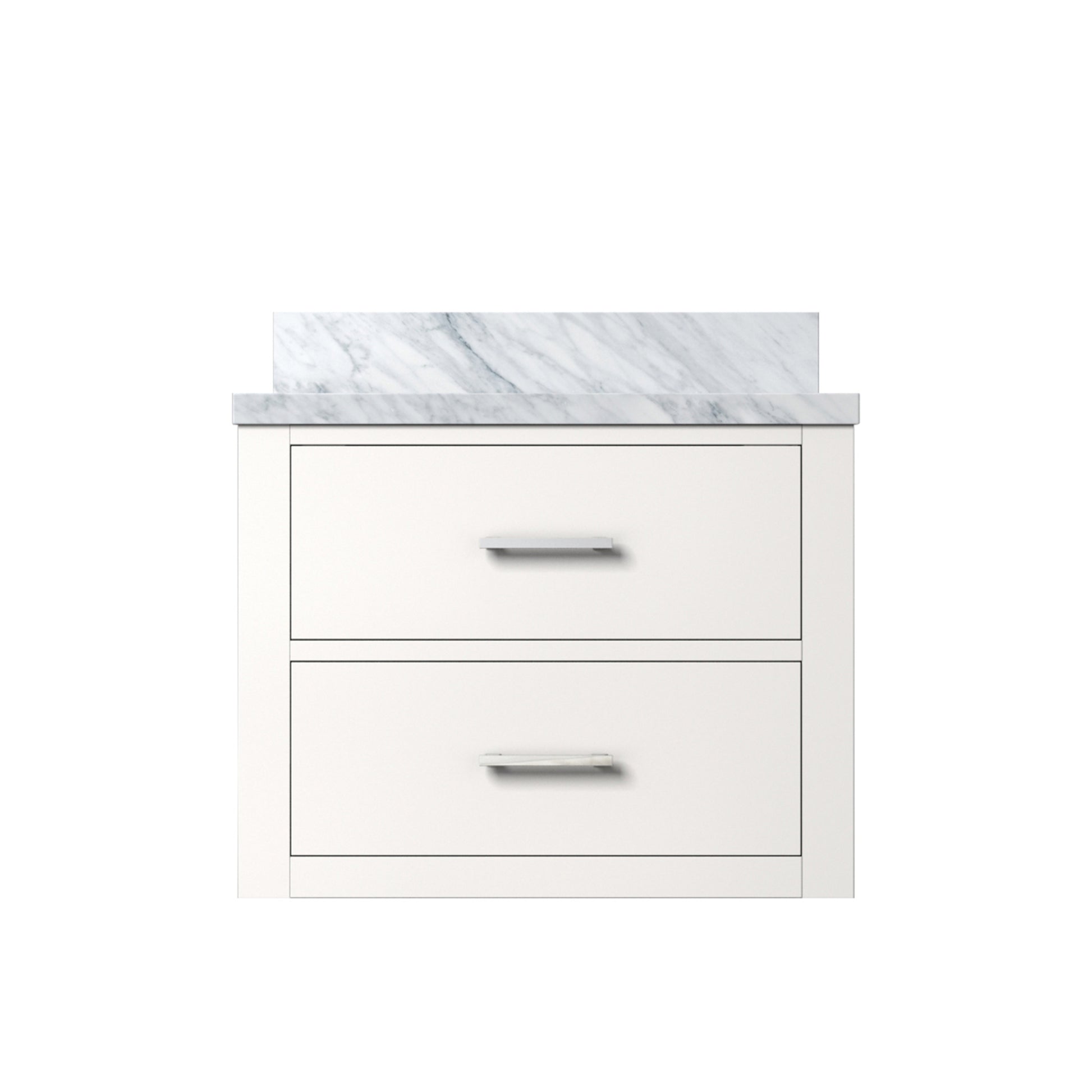 White Bathroom Vanity with Cabinet - 24" Wide