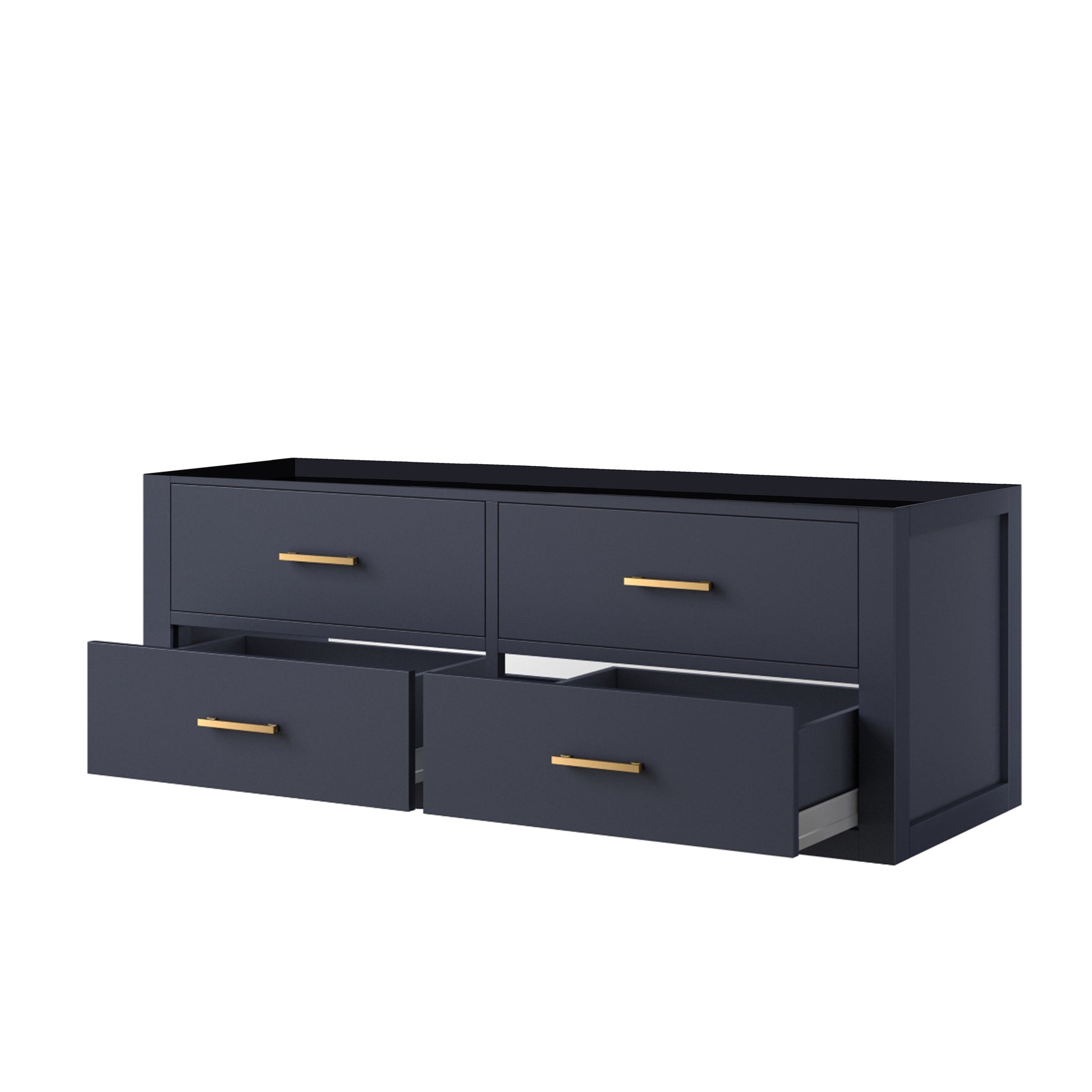 Blue Bathroom Vanity with Storage - 48 Inch Wide