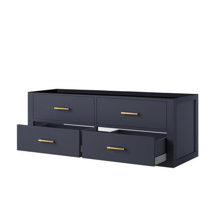 Blue Bathroom Vanity with Storage - 48 Inch Wide