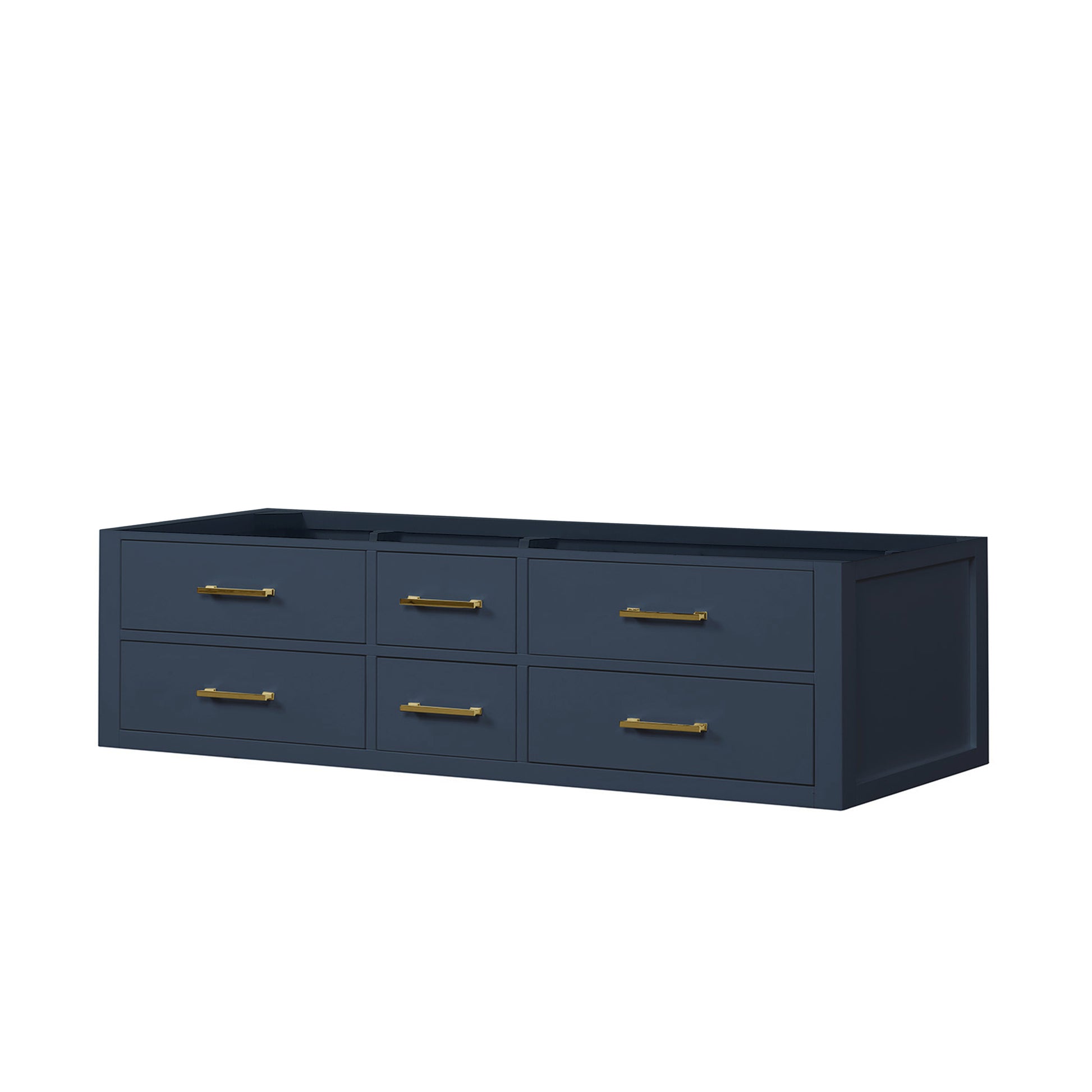Blue Double Bath Vanity - 72 Inch Wall Hung Storage Cabinet for Bathroom