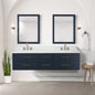 Blue Double Bath Vanity 72 in. W x 22 in. D
