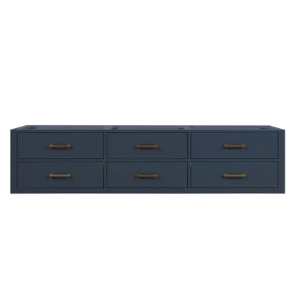 Blue Double Bath Vanity with Storage - 80" Wide for Bathroom