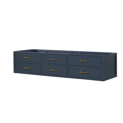 Blue Double Bath Vanity - 84" W x 22" D with Storage