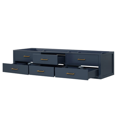 Blue Double Bath Vanity - 84" W x 22" D with Storage
