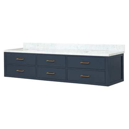 Blue Double Bath Vanity - Storage & Routine