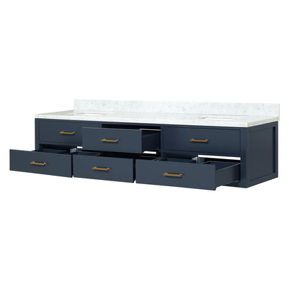 Blue Double Bath Vanity - Storage & Routine