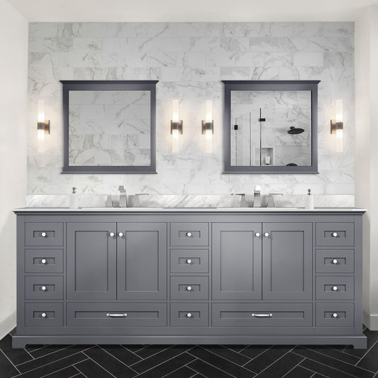 Dark Grey Double Bath Vanity 84 in. W x 22 in. D