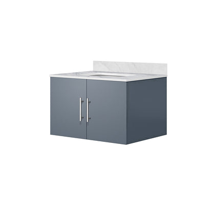 Dark Grey Bathroom Vanity with Marble Top - 30" W