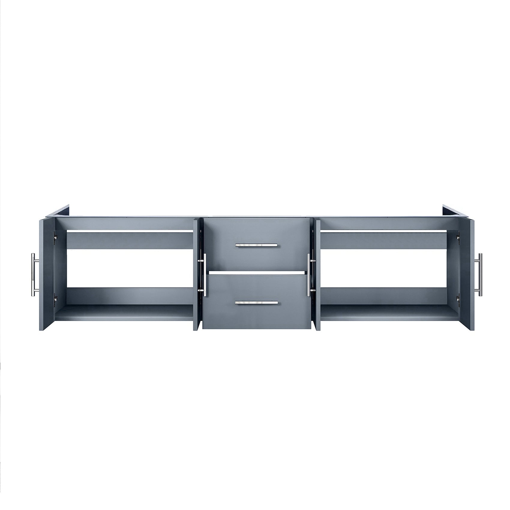 Dark Grey Double Bath Vanity - 72" Wide Storage Cabinet for Bathroom