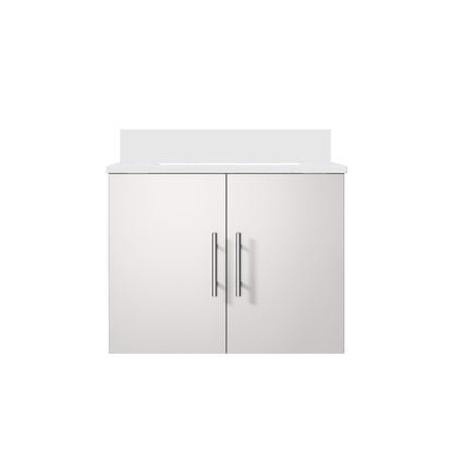 Glossy White Bathroom Vanity with Storage