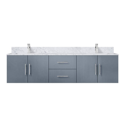 Dark Grey Bathroom Vanity with Marble Top & Faucet