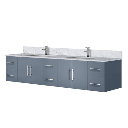 Dark Grey Bathroom Vanity with Marble Top & Faucet