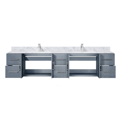Dark Grey Bathroom Vanity with Marble Top & Faucet