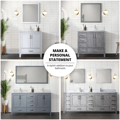 White Double Bath Vanity with Storage - 72 Inch Width