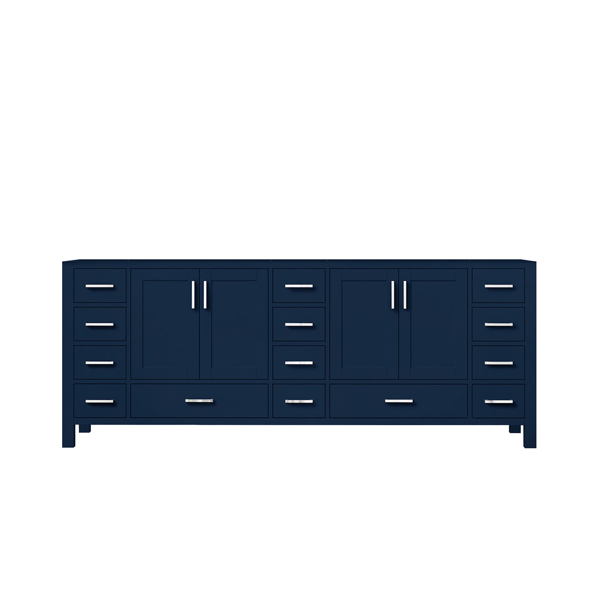 Navy Blue Double Bath Vanity - 84 Inch Wide Storage Cabinet