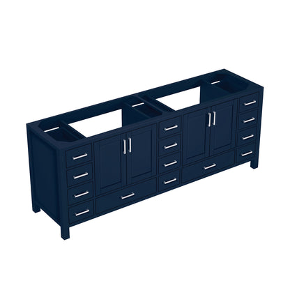 Navy Blue Double Bath Vanity - 84 Inch Wide Storage Cabinet