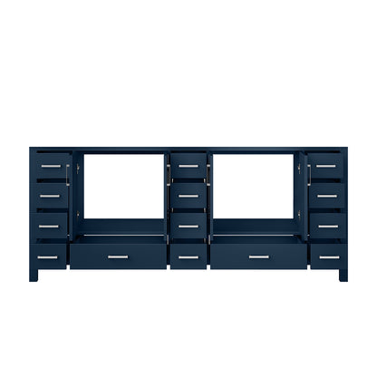 Navy Blue Double Bath Vanity - 84 Inch Wide Storage Cabinet