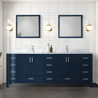 Navy Blue Double Bath Vanity 84 in. W x 22 in. D