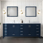 Navy Blue Double Bath Vanity 84 in. W x 22 in. D