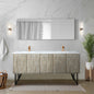 Rustic Acacia Double Bath Vanity 72 in. W x 20 in. D, White Quartz Top and Rose Gold Faucet Set
