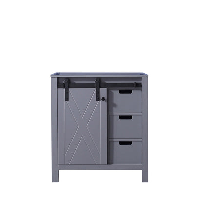 Dark Grey Bathroom Vanity with Storage - 30" Wide