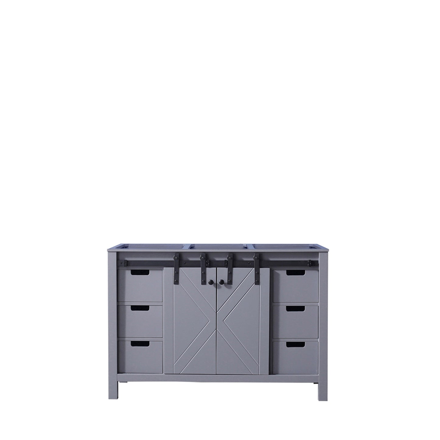 Dark Grey Bathroom Vanity with Storage - 48 Inch