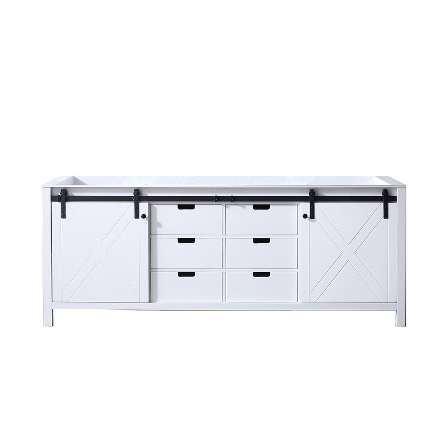White Double Bathroom Vanity with Storage