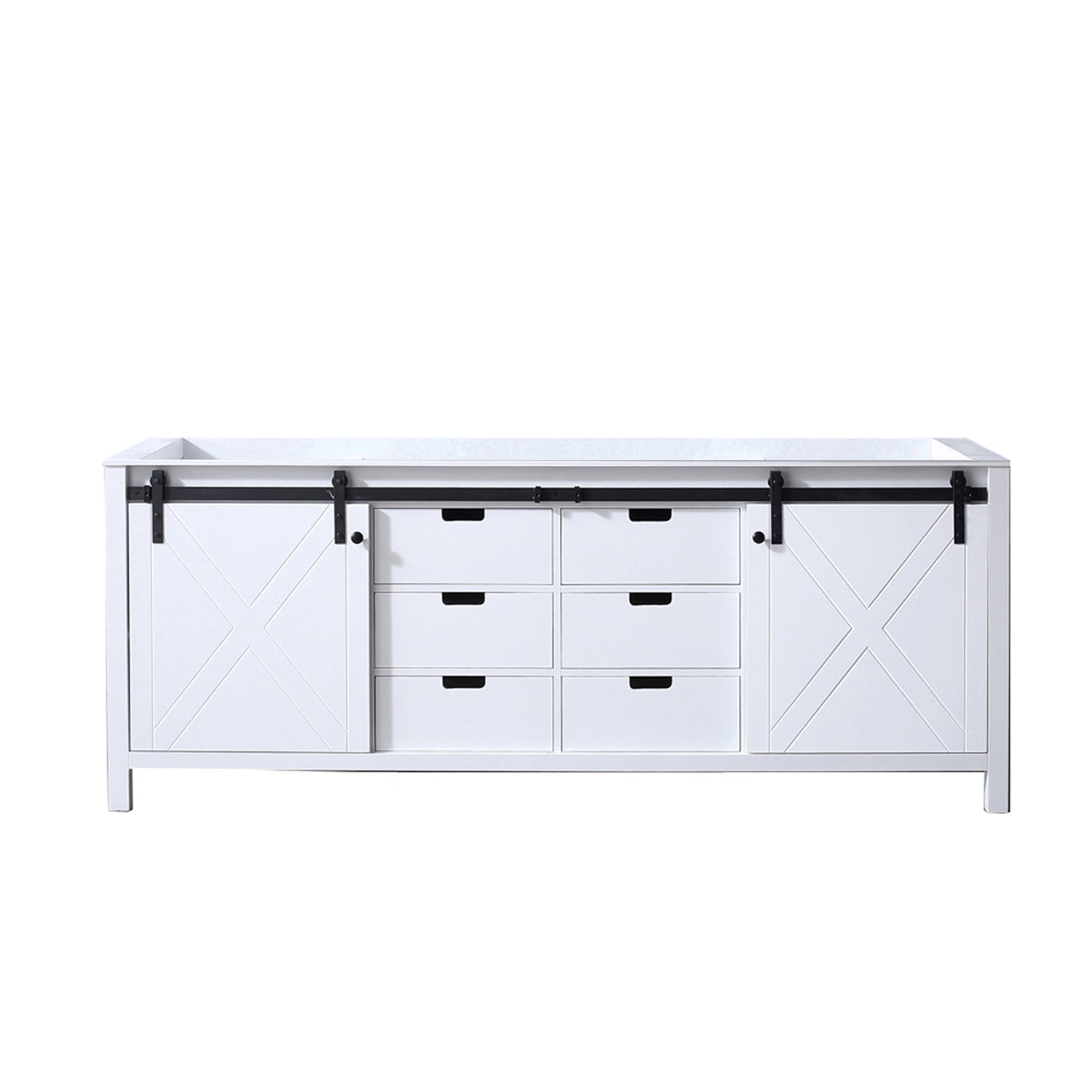 White Double Bathroom Vanity with Storage
