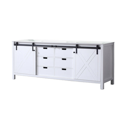 White Double Bathroom Vanity with Storage