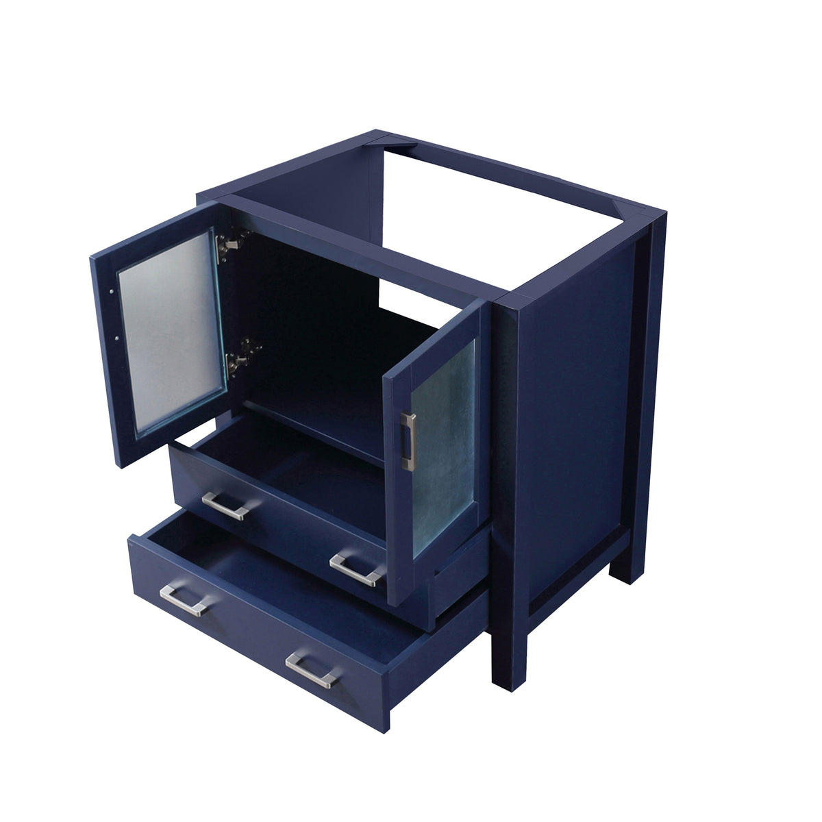 Navy Blue Bath Vanity with Storage - 30" Wide