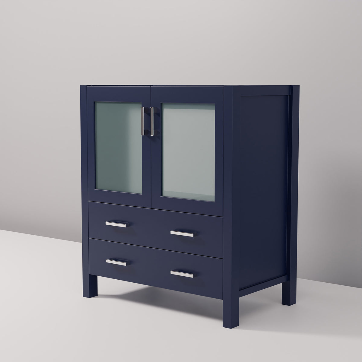Navy Blue Bath Vanity with Storage - 30" Wide