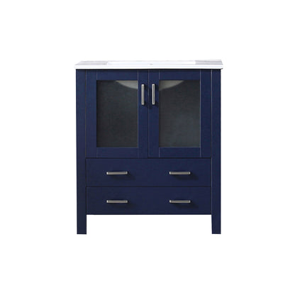 Navy Blue Bathroom Vanity with Storage