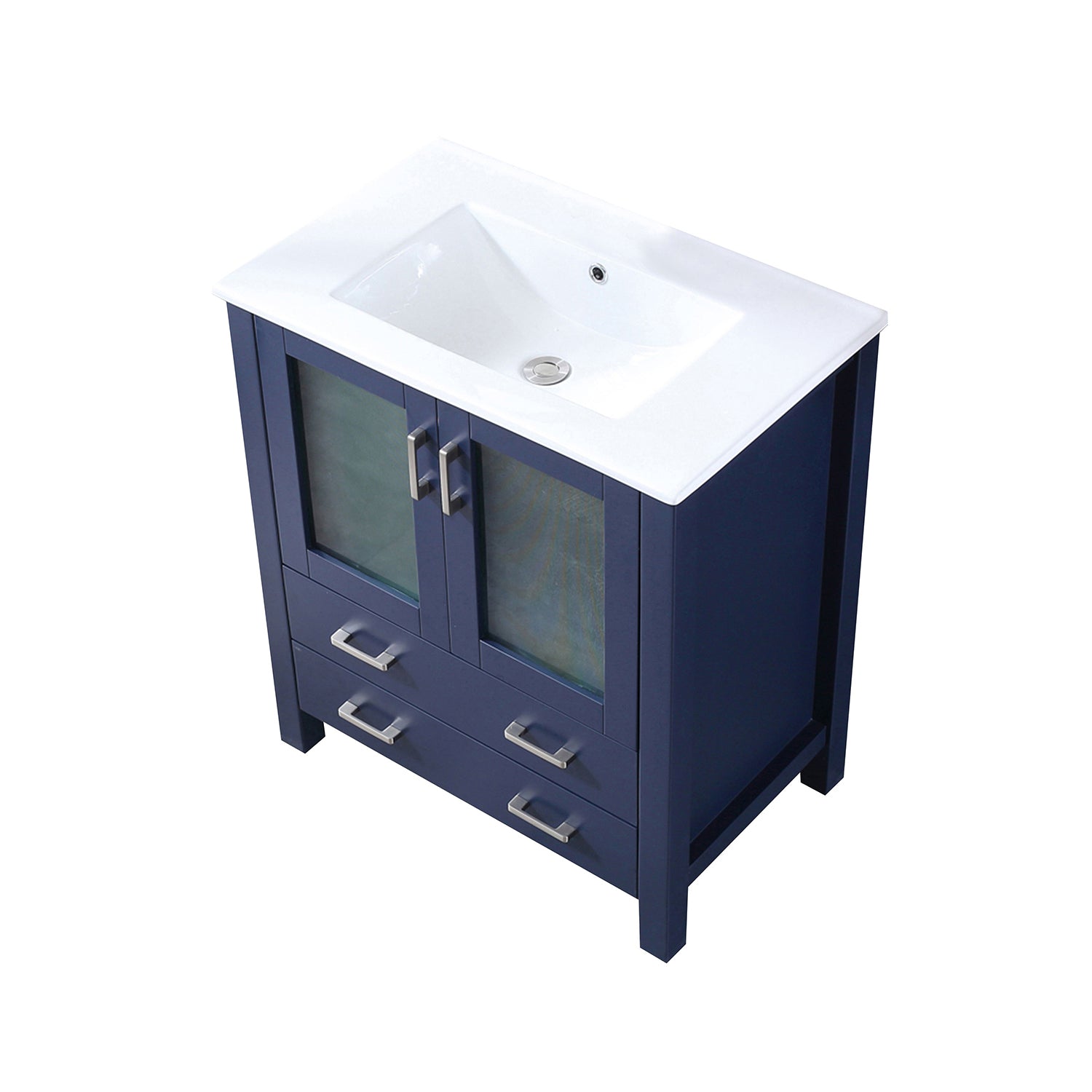 Navy Blue Bathroom Vanity with Storage