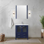 Navy Blue Bath Vanity 30 in. W x 18.25 in. D, with White Ceramic Top