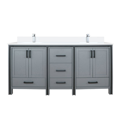 Dark Grey Double Bathroom Vanity with Storage