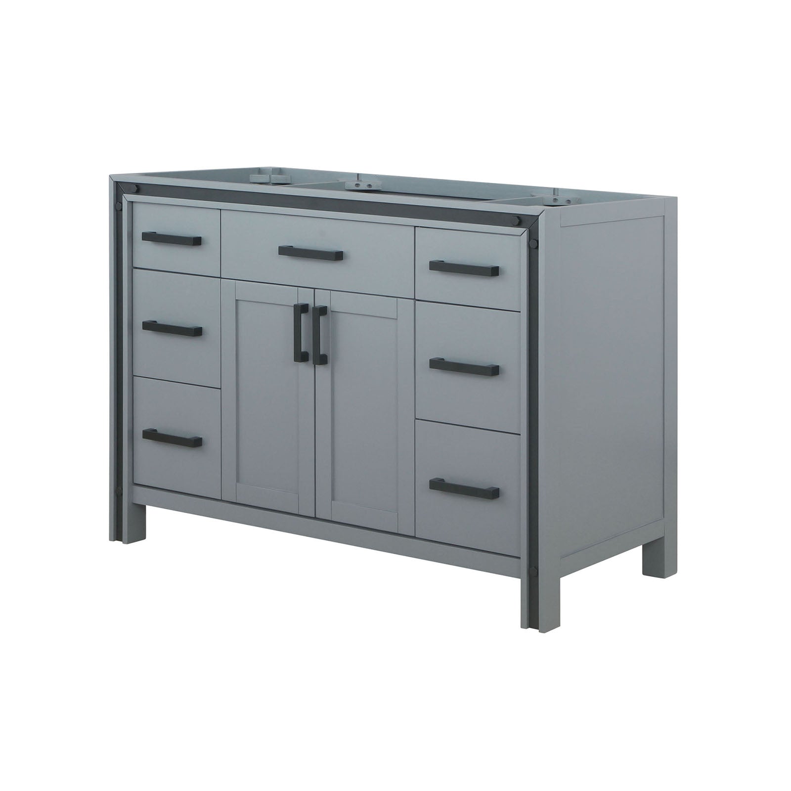 48 Inch Dark Grey Bathroom Vanity with Storage