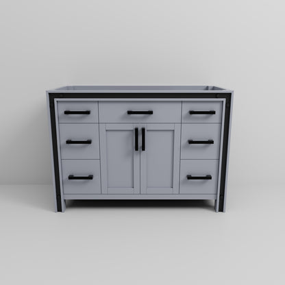 48 Inch Dark Grey Bathroom Vanity with Storage