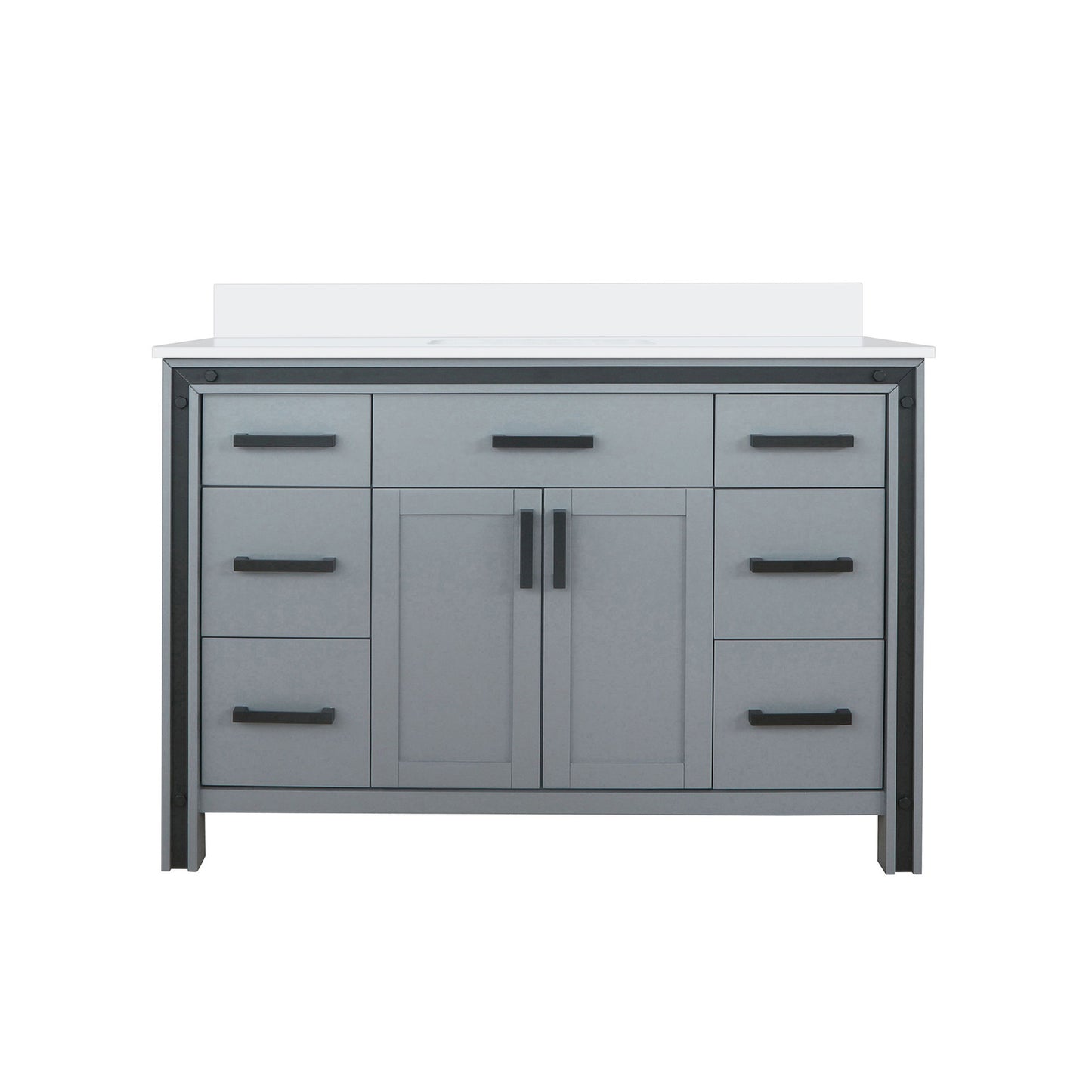 Dark Grey Bathroom Vanity with Storage