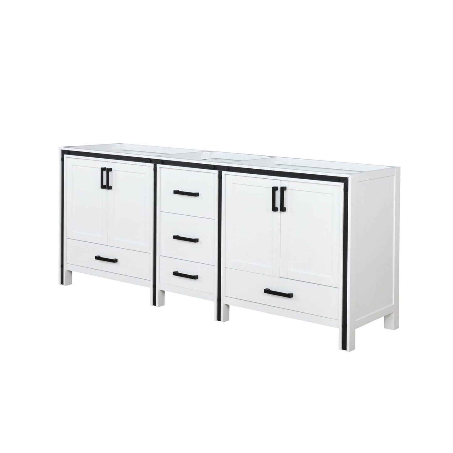 72 Inch White Bathroom Vanity with Plywood Storage for Renovation