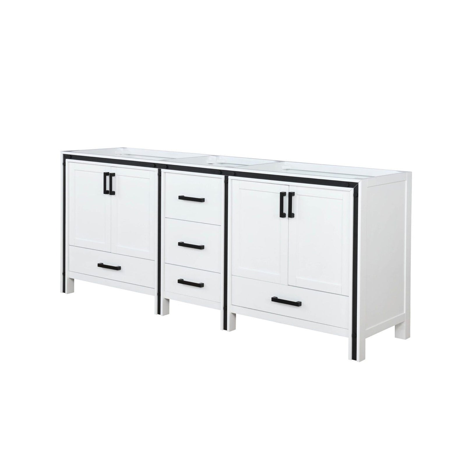 72 Inch White Bathroom Vanity with Plywood Storage for Renovation