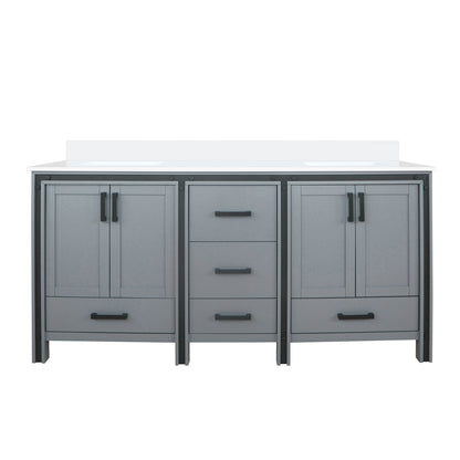Dark Grey Wood Bath Vanity with Storage