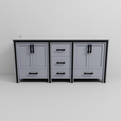Dark Grey Wood Bath Vanity with Storage