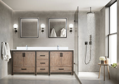 Barnwood Double Bath Vanity - 84 Inch Wide