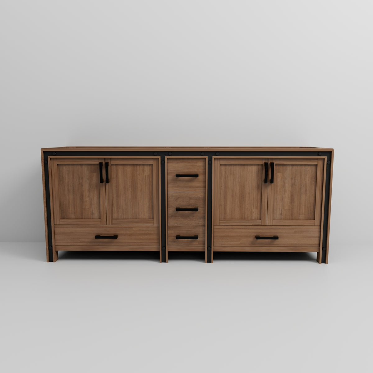 Barnwood Double Bath Vanity - 84 Inch Wide